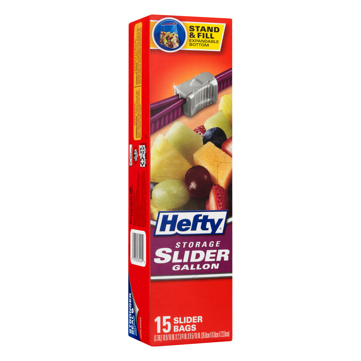 Hefty Slider Bags, Storage, Quart - 50 bags