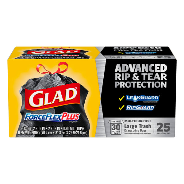 Glad ForceFlex Advanced Extra Large Drawstring Trash Bags with