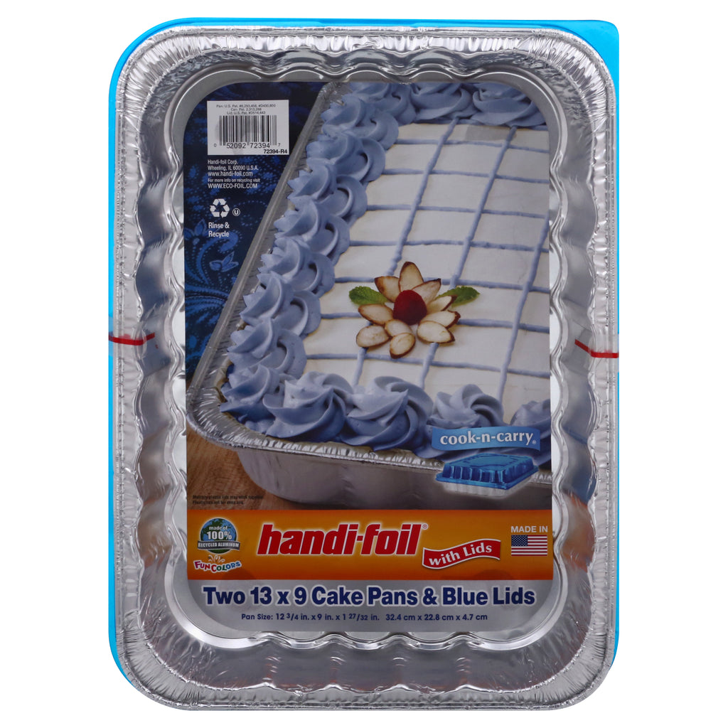 Save on Handi-Foil ECO-Foil Cook & Carry Cake Pans & Lids 13 x 9 Inch Order  Online Delivery