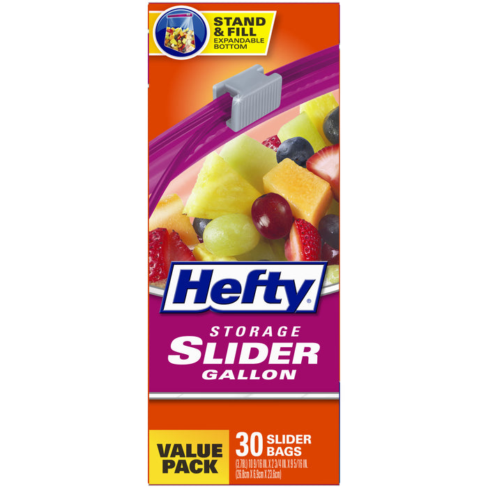  Hefty Slider Storage Bags, Gallon Size, 30 Count (Pack
