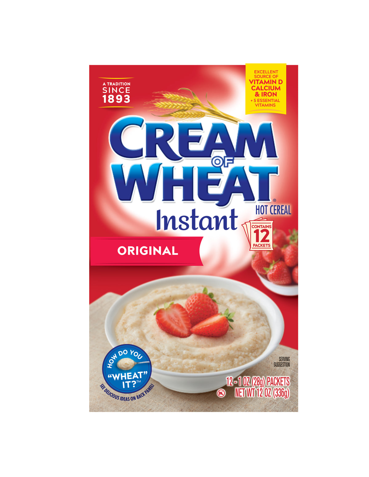 Cream of Wheat Instant Hot Cereal, Original, 1 Ounce, 12 Packets