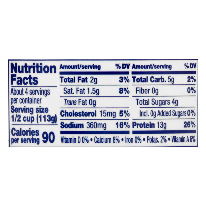 Daisy Pure and Natural Cottage Cheese, 4% Milkfat, 24 oz (1.5 lb) Tub  (Refrigerated) - 13g of Protein per serving