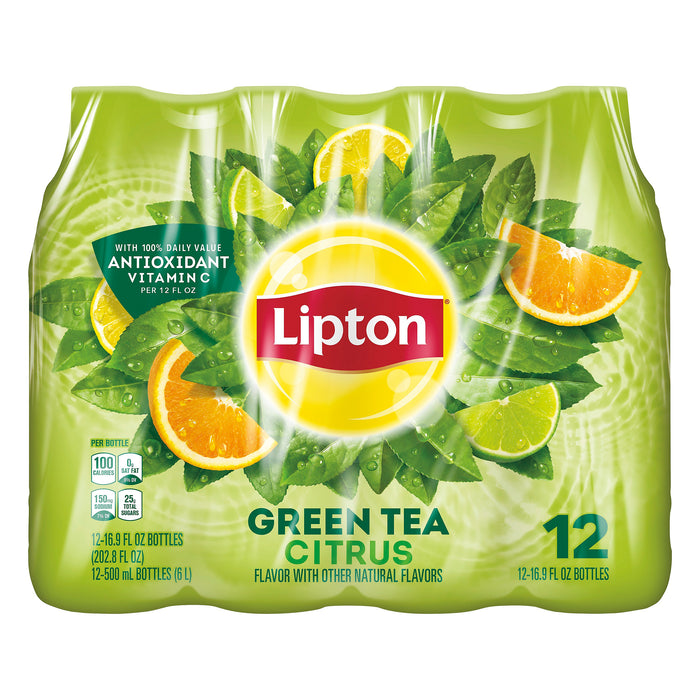 Lipton Citrus Green Tea 16.9 oz Bottles