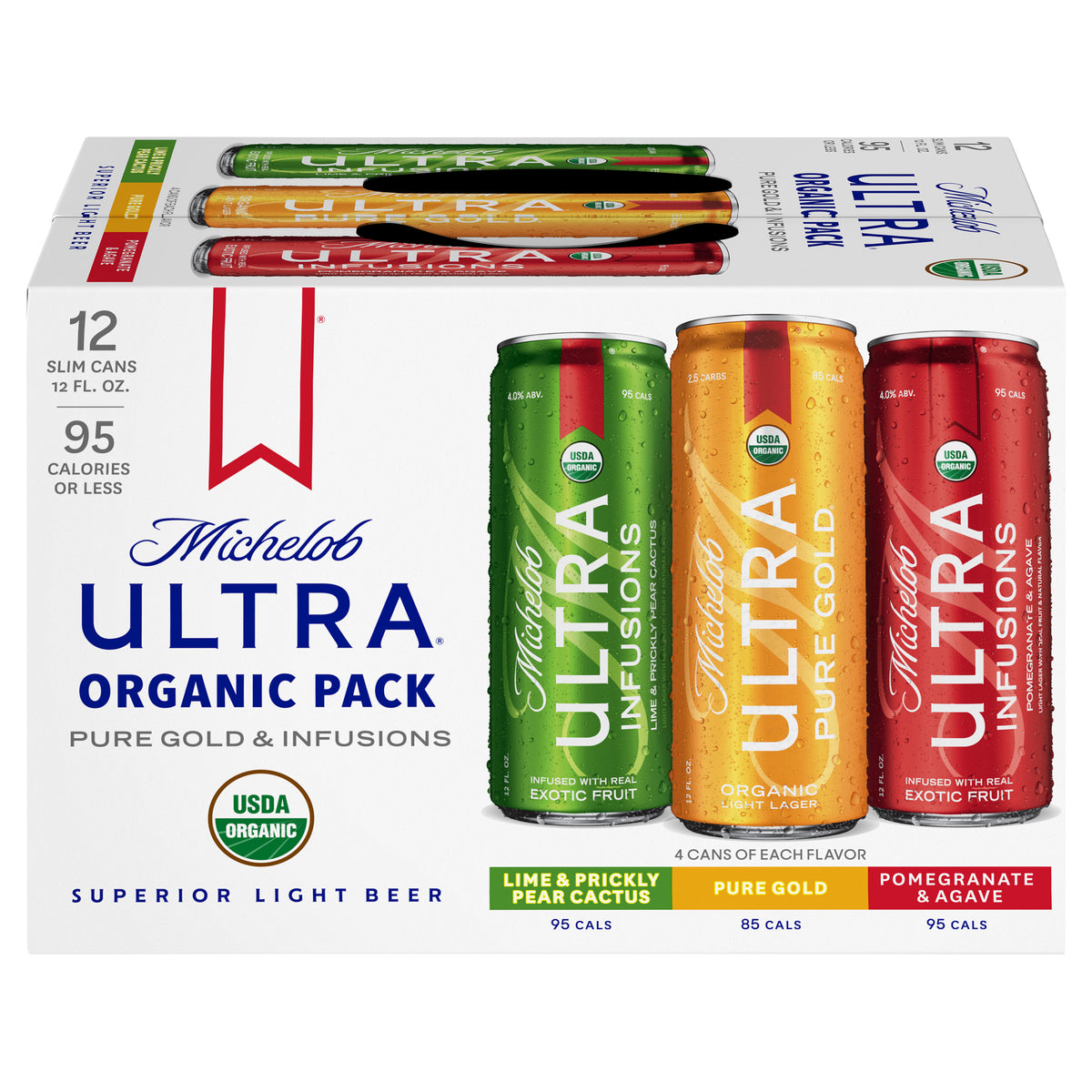 Michelob Ultra Superior Light Lager Beer, 24 cans / 12 fl oz
