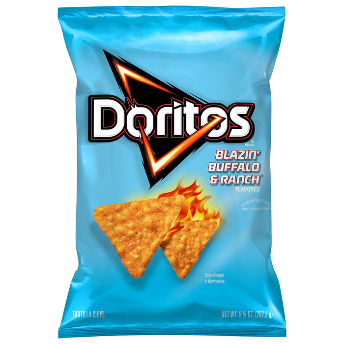 Doritos Tortilla Chips Blazinâ€™ Buffalo & Ranch Flavored 9.25 Oz
