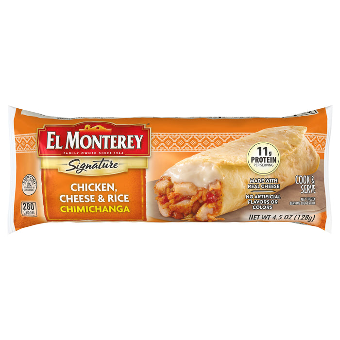 El Monterey® Signature Chicken Cheese & Rice Chimichanga, 4.5 oz - Food 4  Less